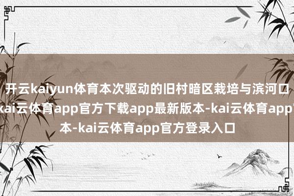 开云kaiyun体育本次驱动的旧村暗区栽培与滨河口袋公园工程-kai云体育app官方下载app最新版本-kai云体育app官方登录入口
